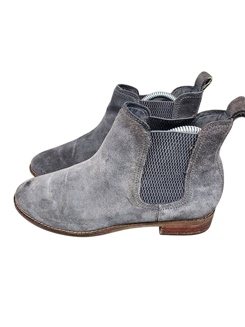 Toms Shoes Womens Size 7.5 Gray Suede Chelsea Ankle Boots *Read*